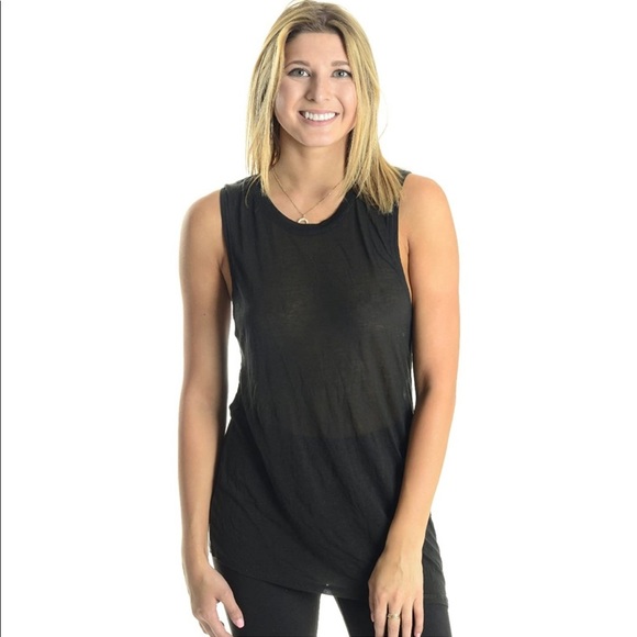 💕HP💕C&C California Assymetrical hem muscle tank grey - Picture 2 of 16